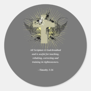 Adesivo Verso da bíblia do 3:16 de TIMOTHY