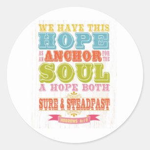 Adesivo Verso escritural cristão da bíblia - 6:19 hebreu