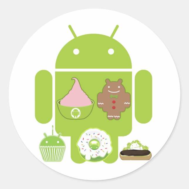 Adesivo Versões Android (Frente)