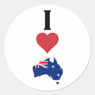 Adesivo Vertical I Love Australia / I Heart Australia