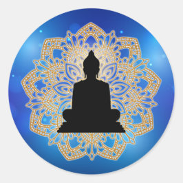 Adesivo Vesak Day Buddha e Mandala Vaisakha Purnima