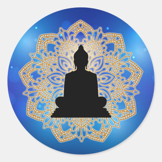 Adesivo Vesak Day Buddha e Mandala Vaisakha Purnima (Frente)