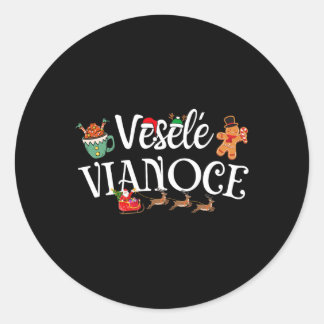 Adesivo Veselé Vianoce Eslovaco Feliz Natal Vesele Viano
