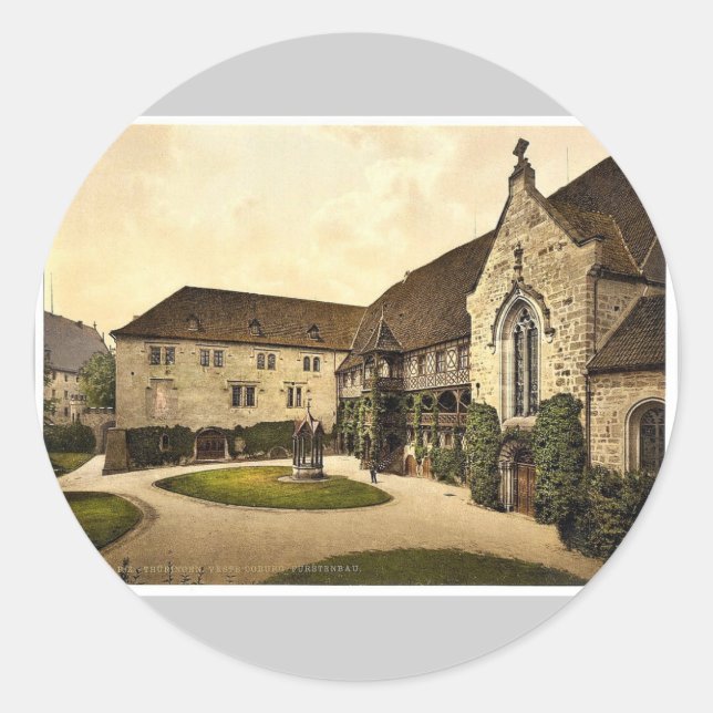 Adesivo Veste Coburg Furstenbau, Turíngia, Alemanha rara P (Frente)