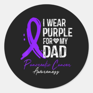 Adesivo Veste Roxo pelo Papai Camisa Câncer de Pâncreas
