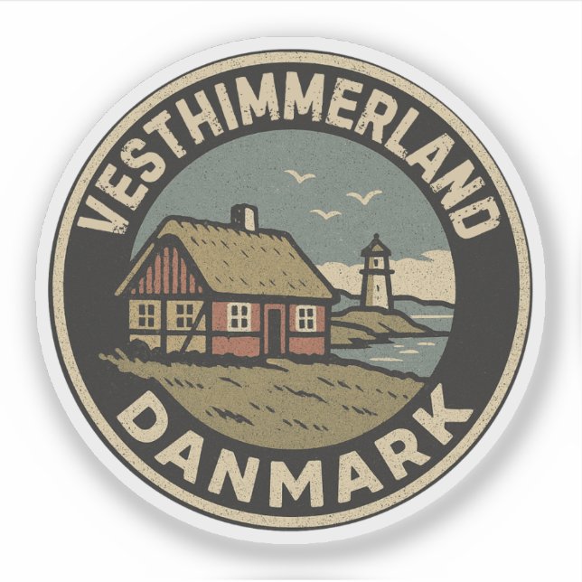 Adesivo Vesthimmerland, Dinamarca Dinamarca  (Frente)