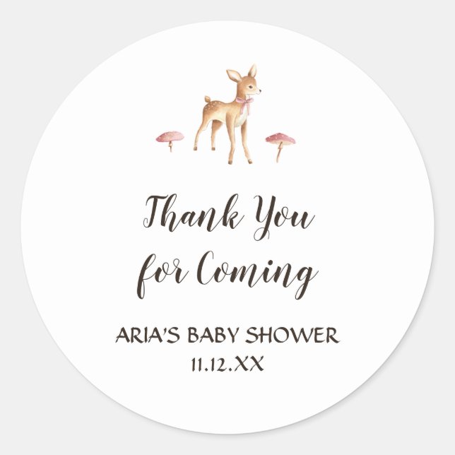 Adesivo Vestida de Aquarela no Chá de fraldas Branco (Frente)