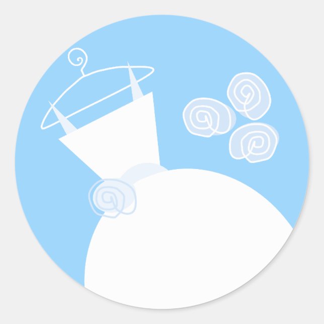 Adesivo Vestido azul de Casamento (Frente)