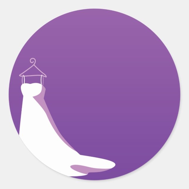 Adesivo Vestido de Casamento: Bela em roxo (Frente)