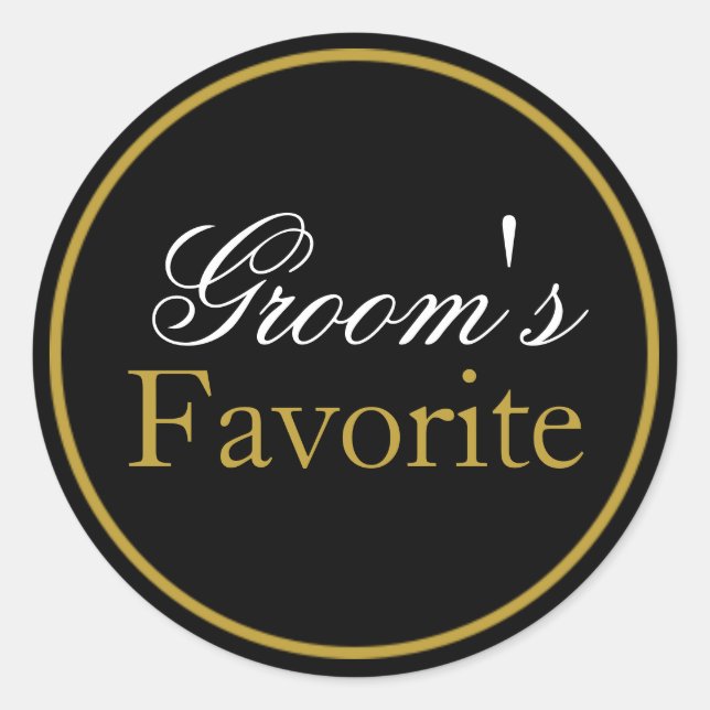 Adesivo Vestido de Casamento Favorito do Groom, branco Dou (Frente)