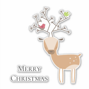 Adesivo Vestido de Natal com Pássaros