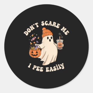 Adesivo Vestido de Preguiçoso de Halloween de Fantasma Grá