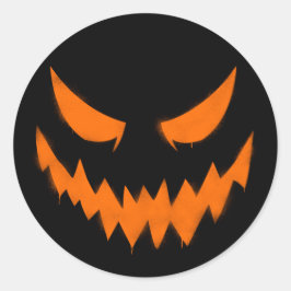 Adesivo Vestido de rosto de Jack-O-lanterno de Halloween