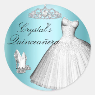 Adesivo Vestido Lantejoulas Brilho & Salto Quinceanera Ade