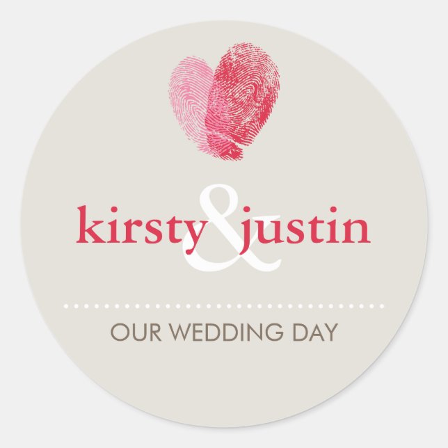 Adesivo VESTIDO SEAL bonitinho impressão digital de casame (Frente)