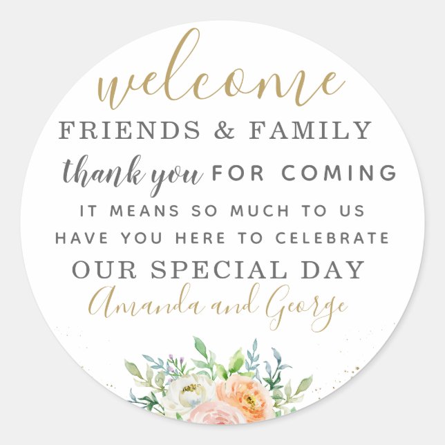 Adesivo Vestidos de casamento obrigado personalizado (Frente)