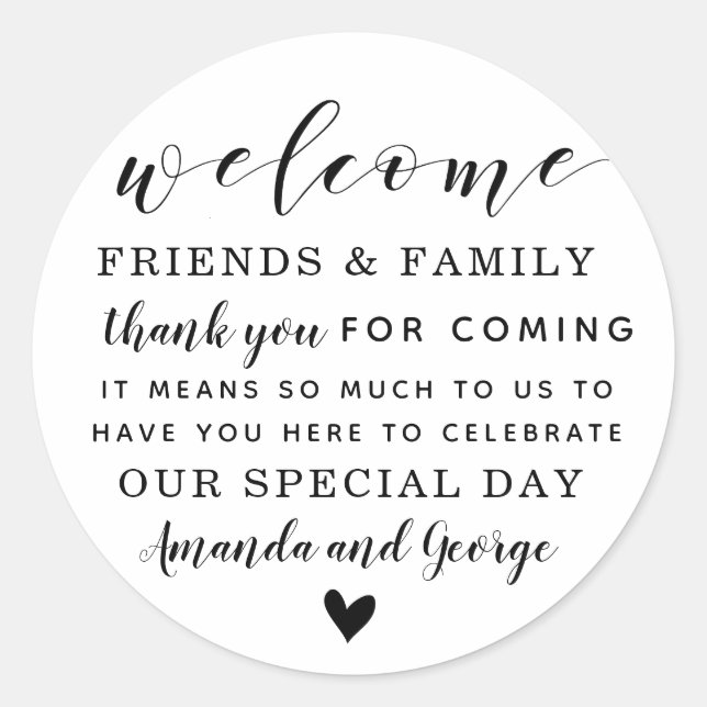 Adesivo Vestidos de casamento obrigado personalizado (Frente)