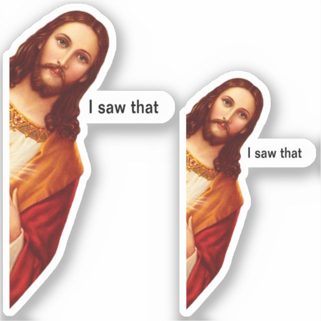 Adesivo Vestidos Eu Vi Esse Jesus (Frente)