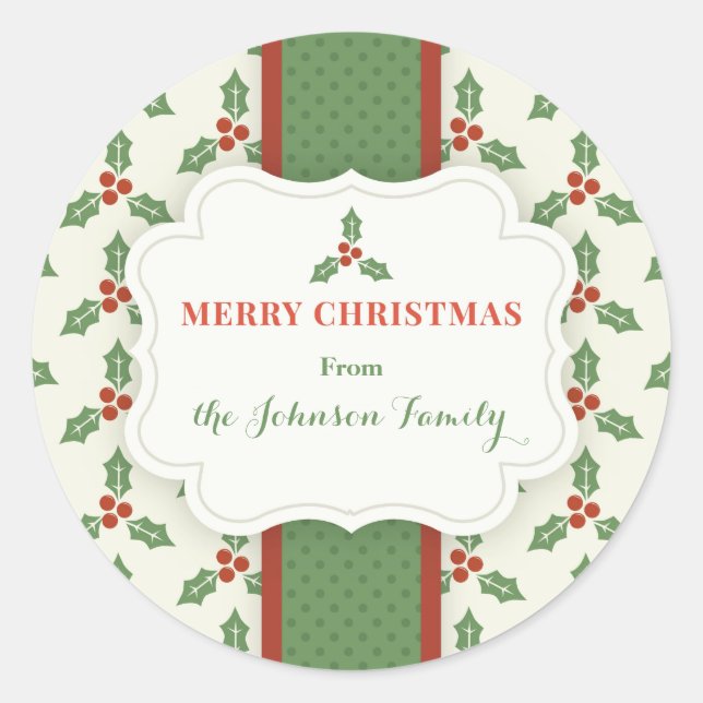 Adesivo Vestígios de Natal Personalizados (Frente)