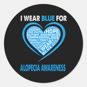 Adesivo Vestir Azul Para A Alopecia Sensibilização Fé Espe