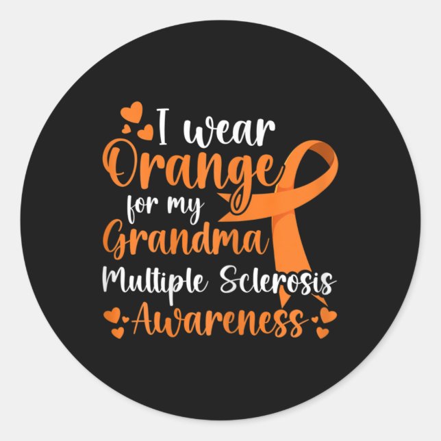Adesivo Vestir Laranja Para Minha Irmã Com Sclerose Múltip (Frente)