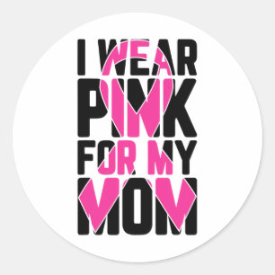Adesivo Vestir Rosa Para A Minha Mãe Cancer Sensibilização