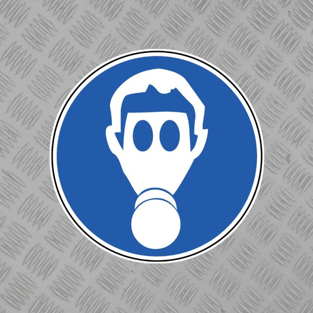 Adesivo Vestir Rótulo de Risco de Proteção Respiratória (Criador carregado)