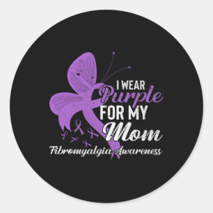 Adesivo Vestir Roxo Para Minha Mãe Fibromialgia, Fíria De