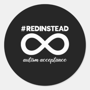 Adesivo Vestir Vermelho - Aceitação Do Autismo - Autista