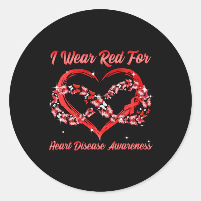 Adesivo Vestir Vermelho Para Sensibilização Para Doenças C (Frente)