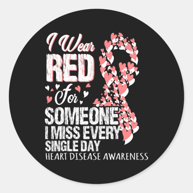 Adesivo Vestir Vermelho Por Alguém Que Sinto Falta Todos O (Frente)