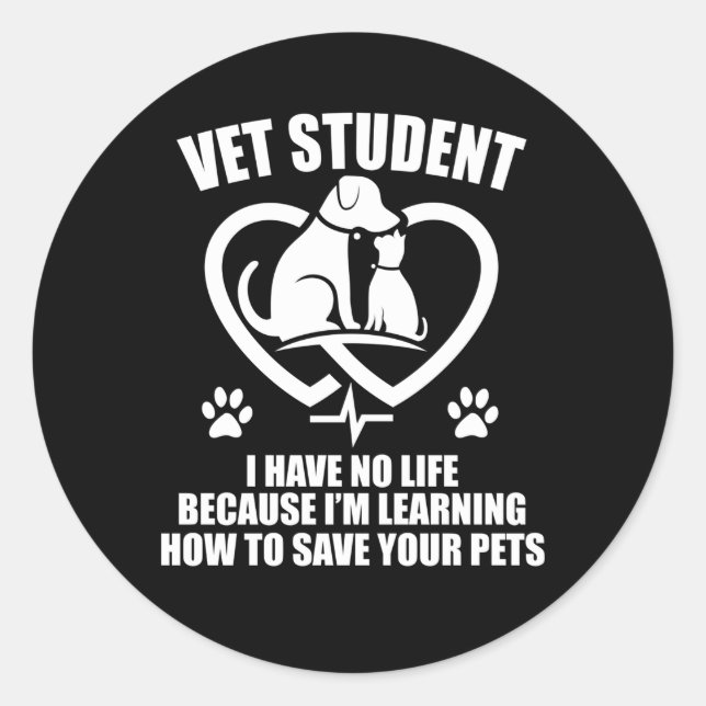 Adesivo Vet Student Future Veterinarian To Vet In Progr (Frente)