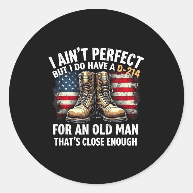 Adesivo Veteran Gift I Ain't Perfect But Do Have An Old Ma (Frente)