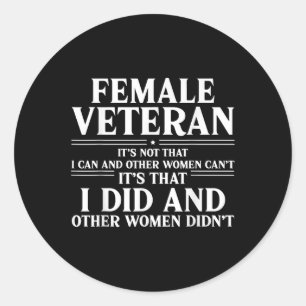 Adesivo Veterana Orgulhosa Que Fiz E Outras Mulheres
