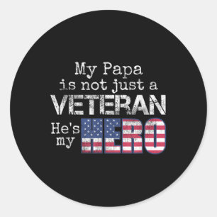 Adesivo Veterano da família militar apóia meu pai, veteran