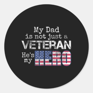 Adesivo Veterano da família militar apóia meu Pai Veterano