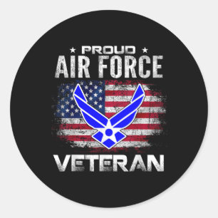 Adesivo Veterano Da Força Aérea Ordenado Com Bandeira Amer