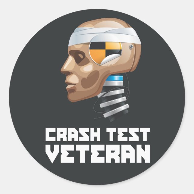 Adesivo Veterano de teste de colisão (Frente)