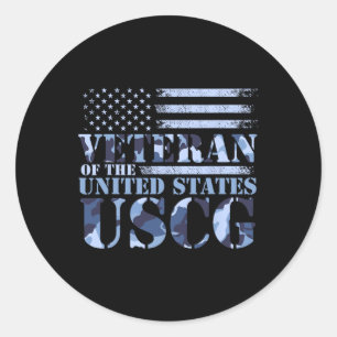 Adesivo Veterano Dos Estados Unidos Uscg Camo America Fla