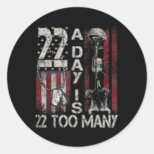 Adesivo Veterano Vive Consciência Suicida Ptsd Veteran 22