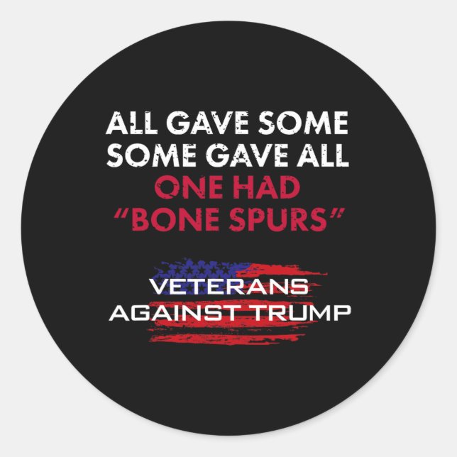 Adesivo Veteranos Antirtrump Draft Dodger Bone Spurs Para  (Frente)