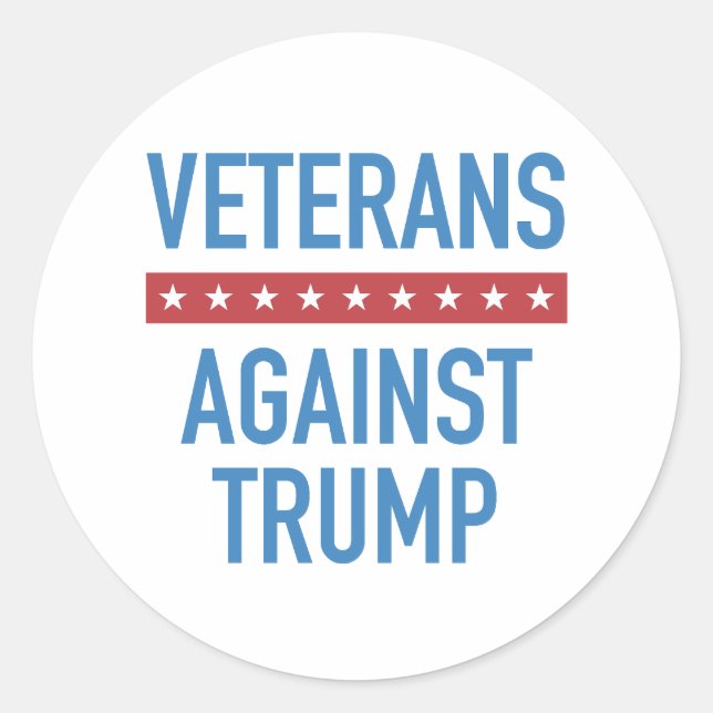 Adesivo Veteranos Contra Trump (Frente)