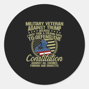 Adesivo Veteranos Contra Trump Roupas Engraçadas Anti Trum