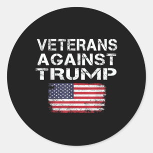 Adesivo Veteranos Contra Trump Tee - Vetes Militares Contr