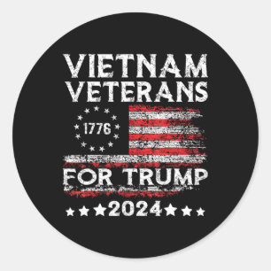 Adesivo Veteranos do Vietnã Para Trump 2025 Bandeira Ameri