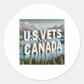Adesivo Veteranos dos EUA Apoiam o Canadá