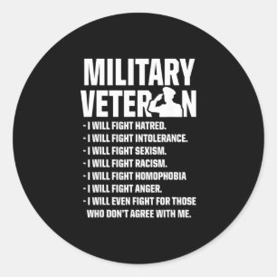 Adesivo Veteranos Militares Contra Trump Lutam Eleição EUA