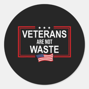 Adesivo Veteranos Não Despejam Anti-Trump Pro Veteranos Ag