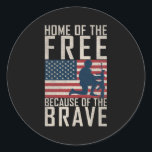 Adesivo Veterans Home Of The Free Because Of The Brave<br><div class="desc">Veterans Home Of The Free Because Of The Brave Gift. Perfect gift for your dad,  mom,  papa,  men,  women,  friend and family members on Thanksgiving Day,  Christmas Day,  Mothers Day,  Fathers Day,  4th of July,  1776 Independent day,  Veterans Day,  Halloween Day,  Patrick's Day</div>