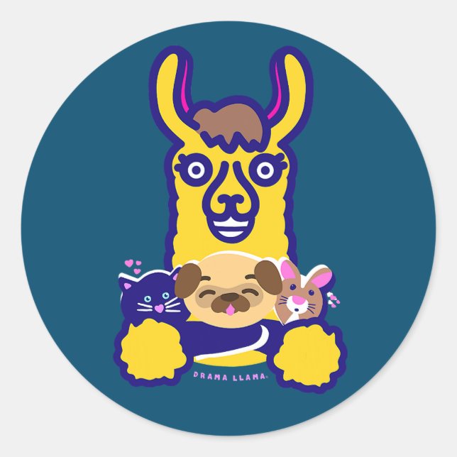 Adesivo Veterinário Animal Que Adora Cão (Frente)